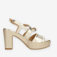 Clia Walk Sandali platino con tacco
