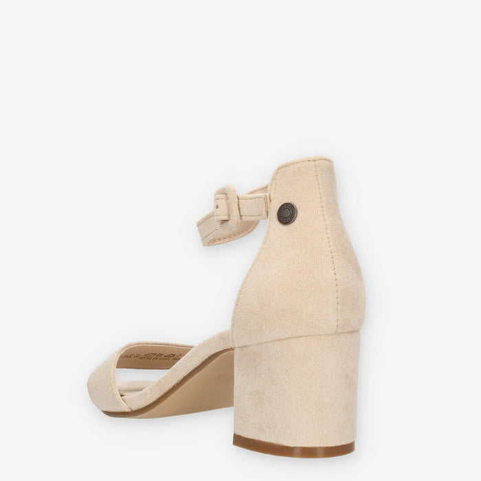Refresh Sandali beige da donna con tacco