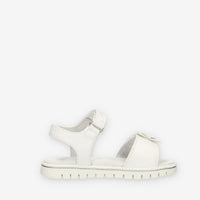 Lumberjack Lara Sandali bianchi e argento da bimba con fiore