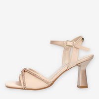 Valleverde Sandali rosa cipria con strass