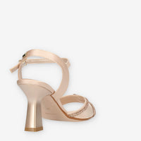 Valleverde Sandali rosa cipria con strass