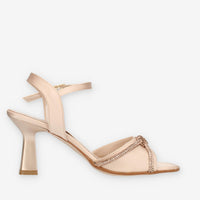 Valleverde Sandali rosa cipria con strass