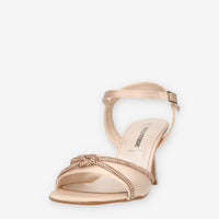 Valleverde Sandali rosa cipria con strass