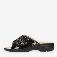 Clia Walk Estraibile 531 Ciabatte nere con strass