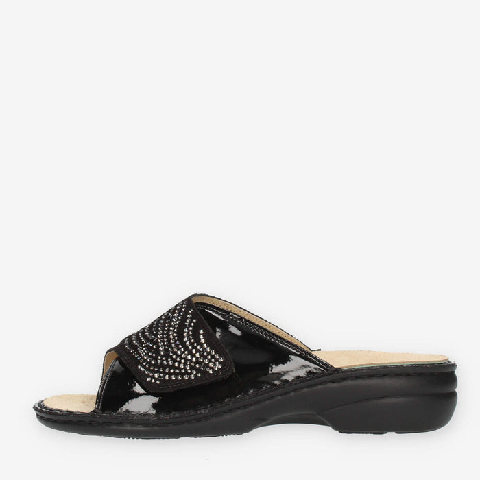 Clia Walk Estraibile 531 Ciabatte nere con strass