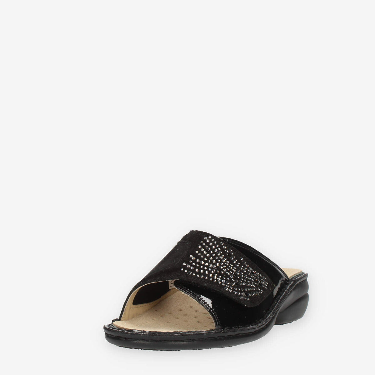 Clia Walk Estraibile 531 Ciabatte nere con strass