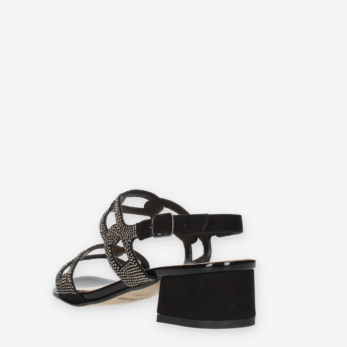 Melluso Melissa Sandali neri con strass
