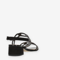 Melluso Melissa Sandali neri con strass