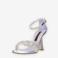 Albano Sandali da donna argento con strass e tacco