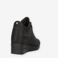 Agile Jackie Sneakers nere in velluto con glitter