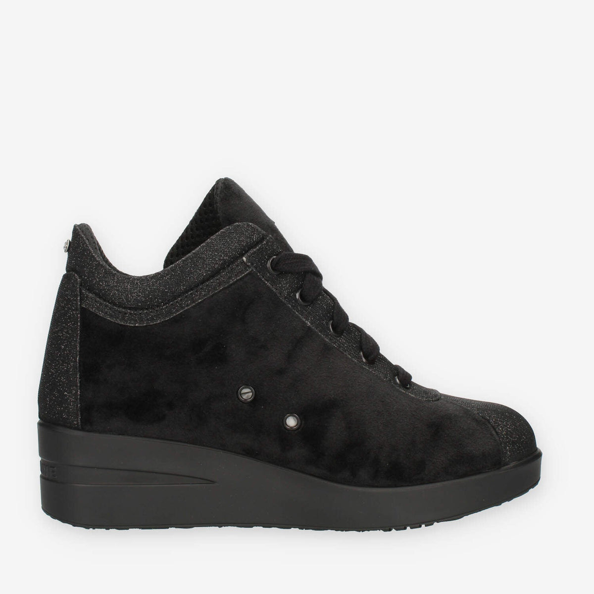 Agile Jackie Sneakers nere in velluto con glitter
