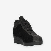 Agile Jackie Sneakers nere in velluto con glitter