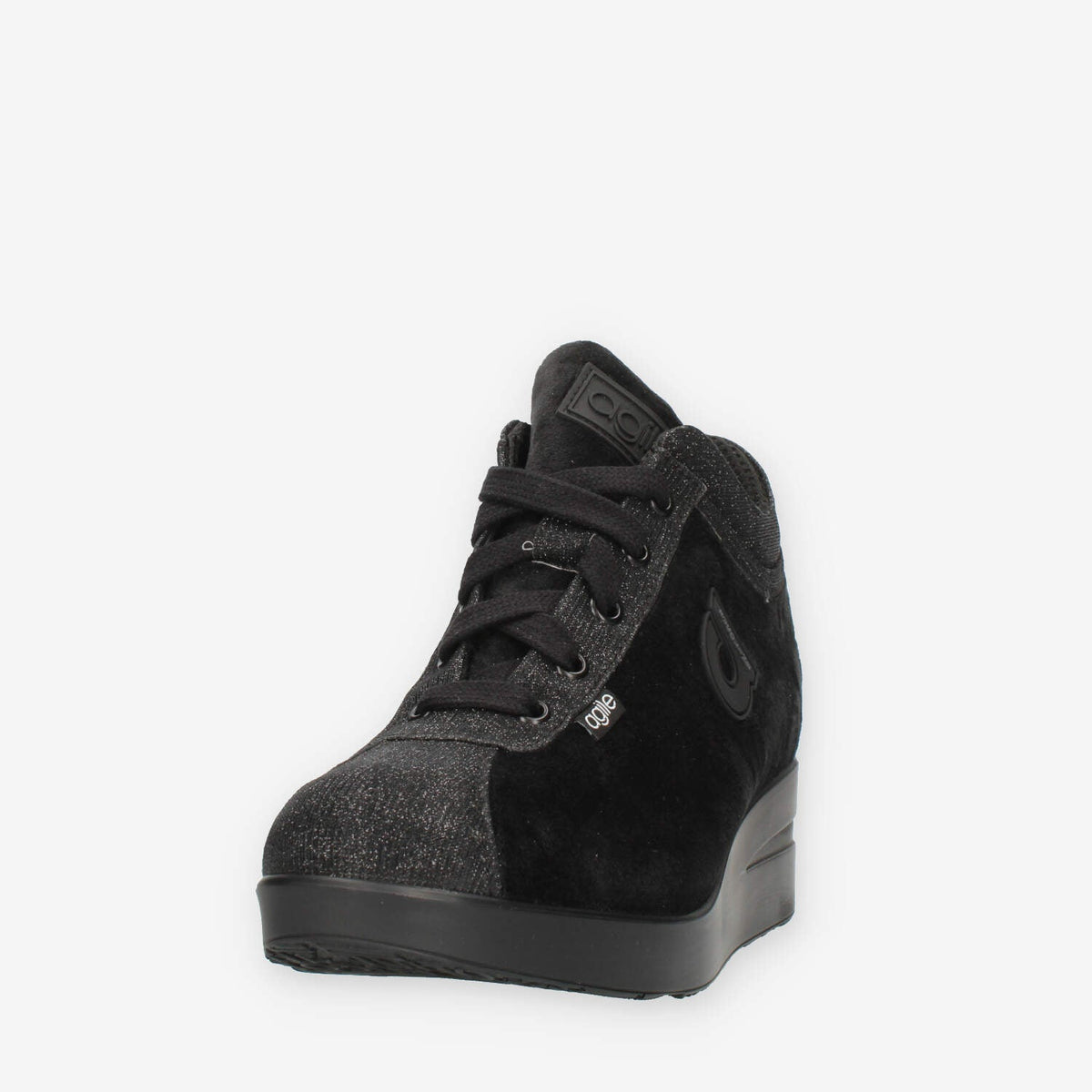 Agile Jackie Sneakers nere in velluto con glitter