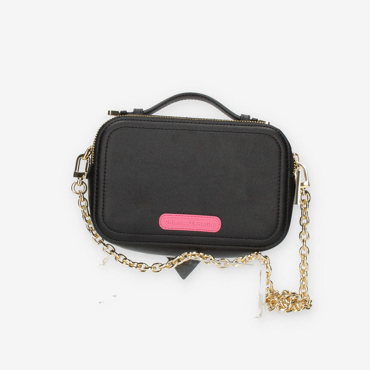 Chiara Ferragni Eyelike Bags Borsa a tracolla nera doppio scomparto