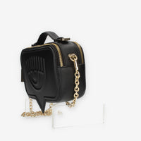 Chiara Ferragni Eyelike Bags Borsa a tracolla nera doppio scomparto