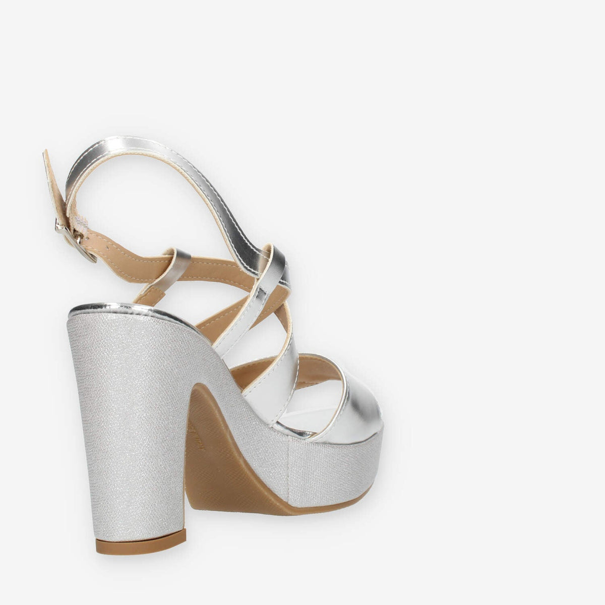 Clia Walk Sandali argento con tacco