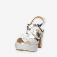 Clia Walk Sandali argento con tacco
