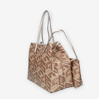 Guess Vikky Borsa Shopping grande taupe con pochette interna