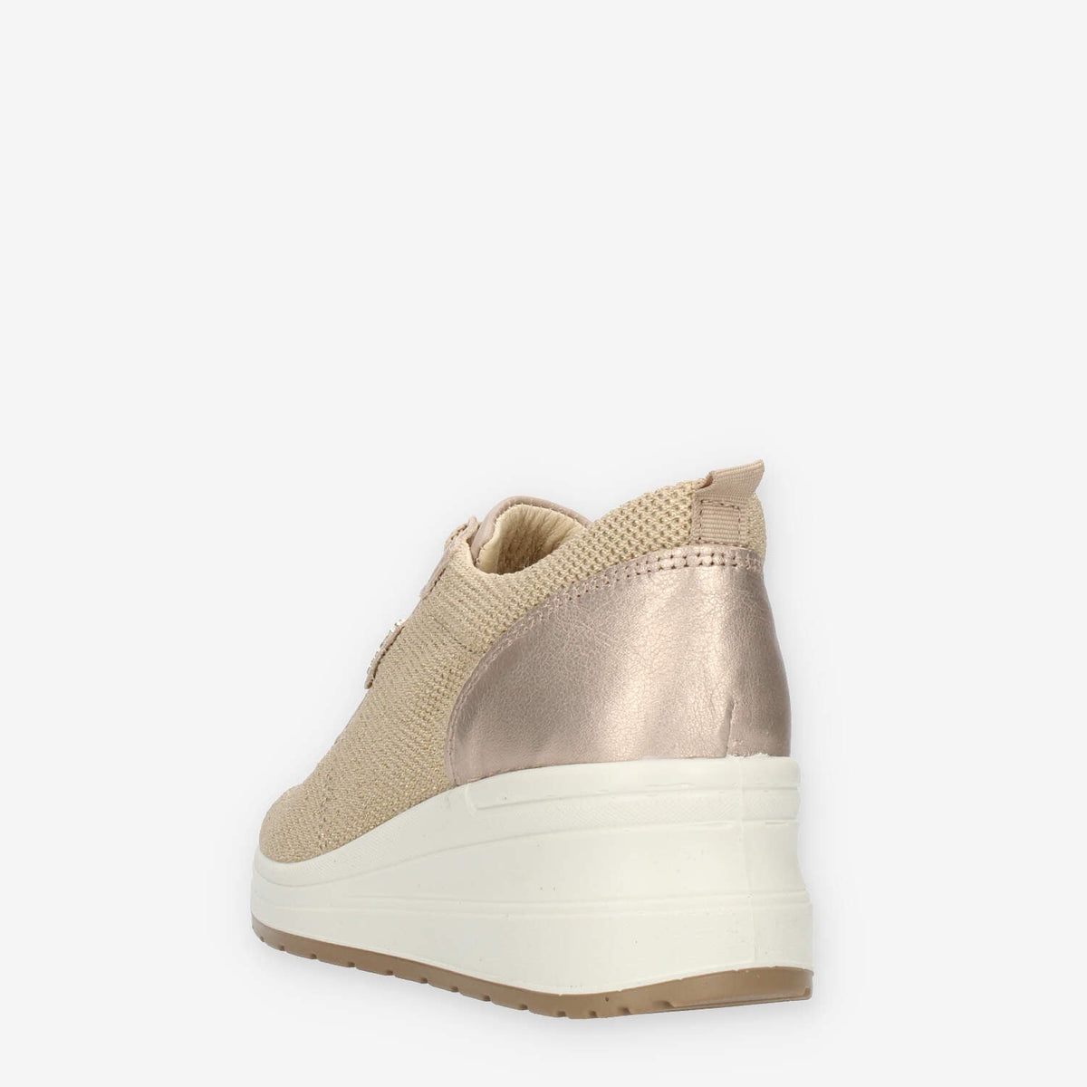 Enval Soft Sneakers beige da donna con zeppa