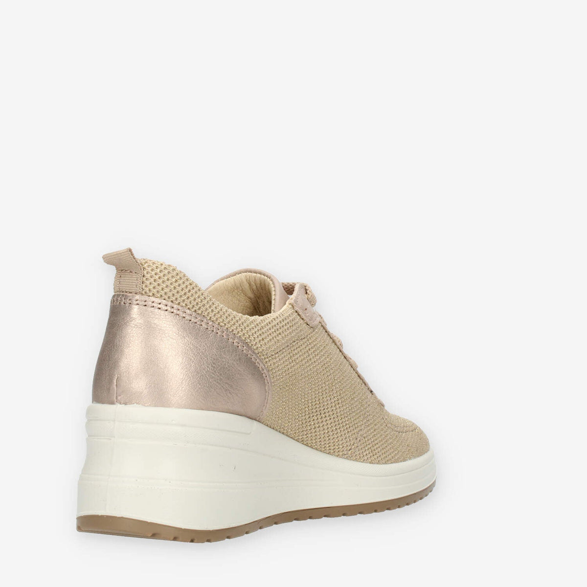 Enval Soft Sneakers beige da donna con zeppa