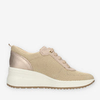 Enval Soft Sneakers beige da donna con zeppa