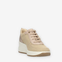 Enval Soft Sneakers beige da donna con zeppa