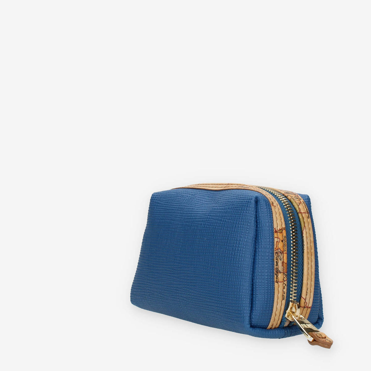 Alviero Martini Prima Classe Beauty case piccolo blu e Geo Classic