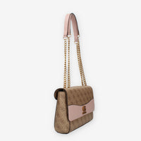 Guess Nell Logo Borsa a tracolla beige e rosa