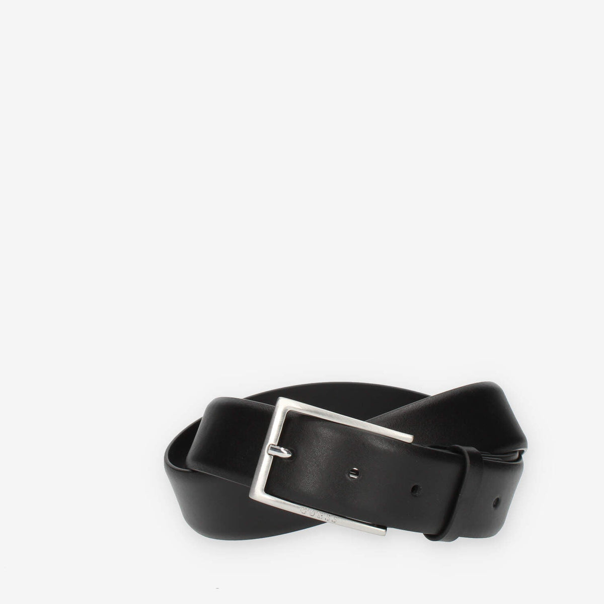 Guess Cintura da uomo nera con fibbia rettangolare