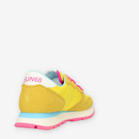 Sun68 Ally Solid Nylon Sneakers gialle azzure e fuxia da donna