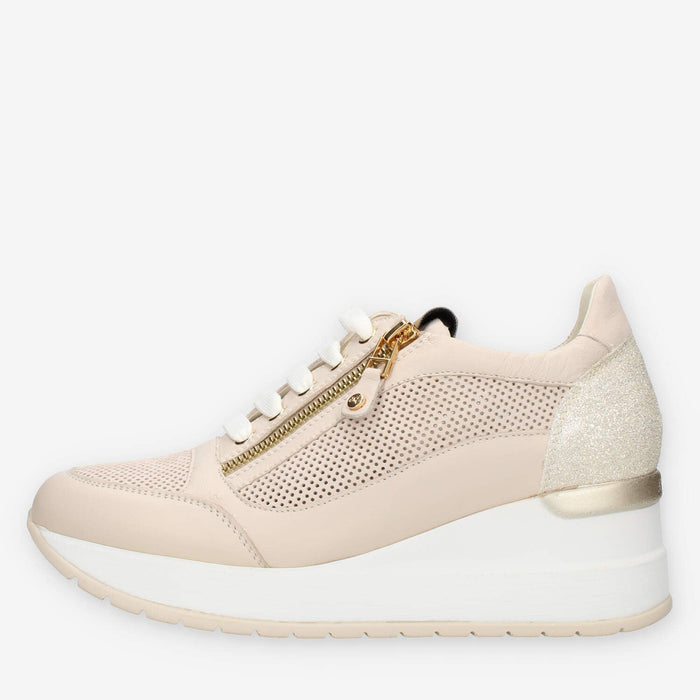 Melluso Marika P Sneakers beige con zeppa