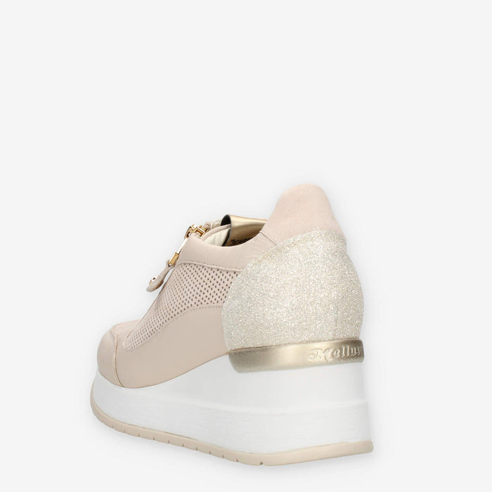 Melluso Marika P Sneakers beige con zeppa