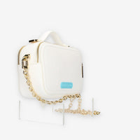 Chiara Ferragni Eyelike Bags Borsa a tracolla bianca doppio scomparto