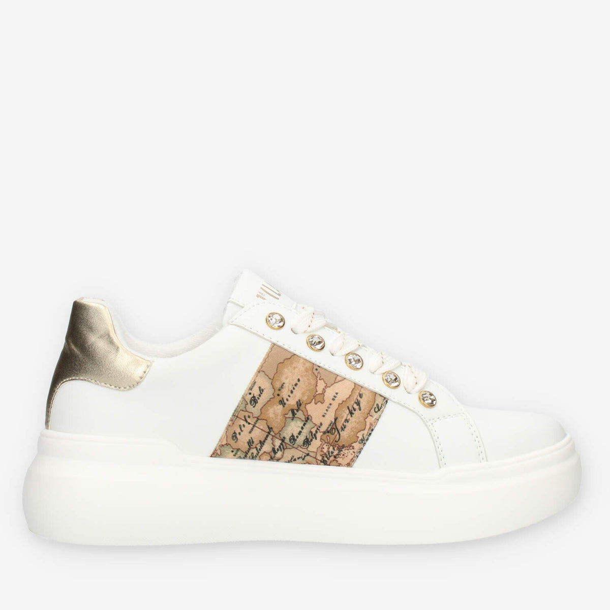 Alviero Martini Prima Classe Sneakers da donna bianche bronzo e Geo Classic