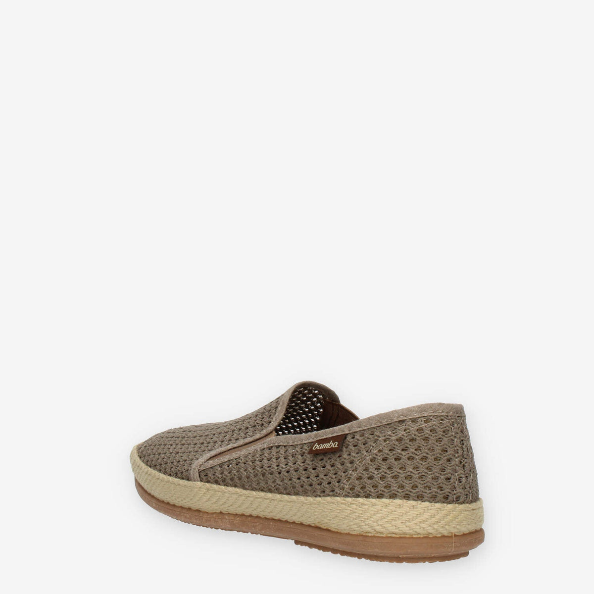 Victoria Slip on taupe in tessuto a rete