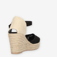 Refresh Sandali neri da donna modello espadrillas