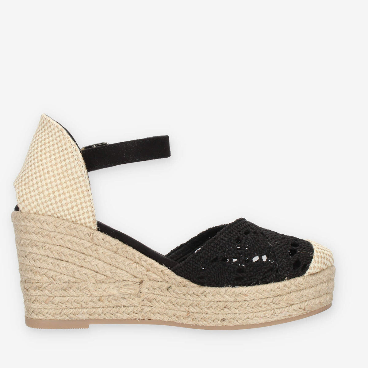Refresh Sandali neri da donna modello espadrillas
