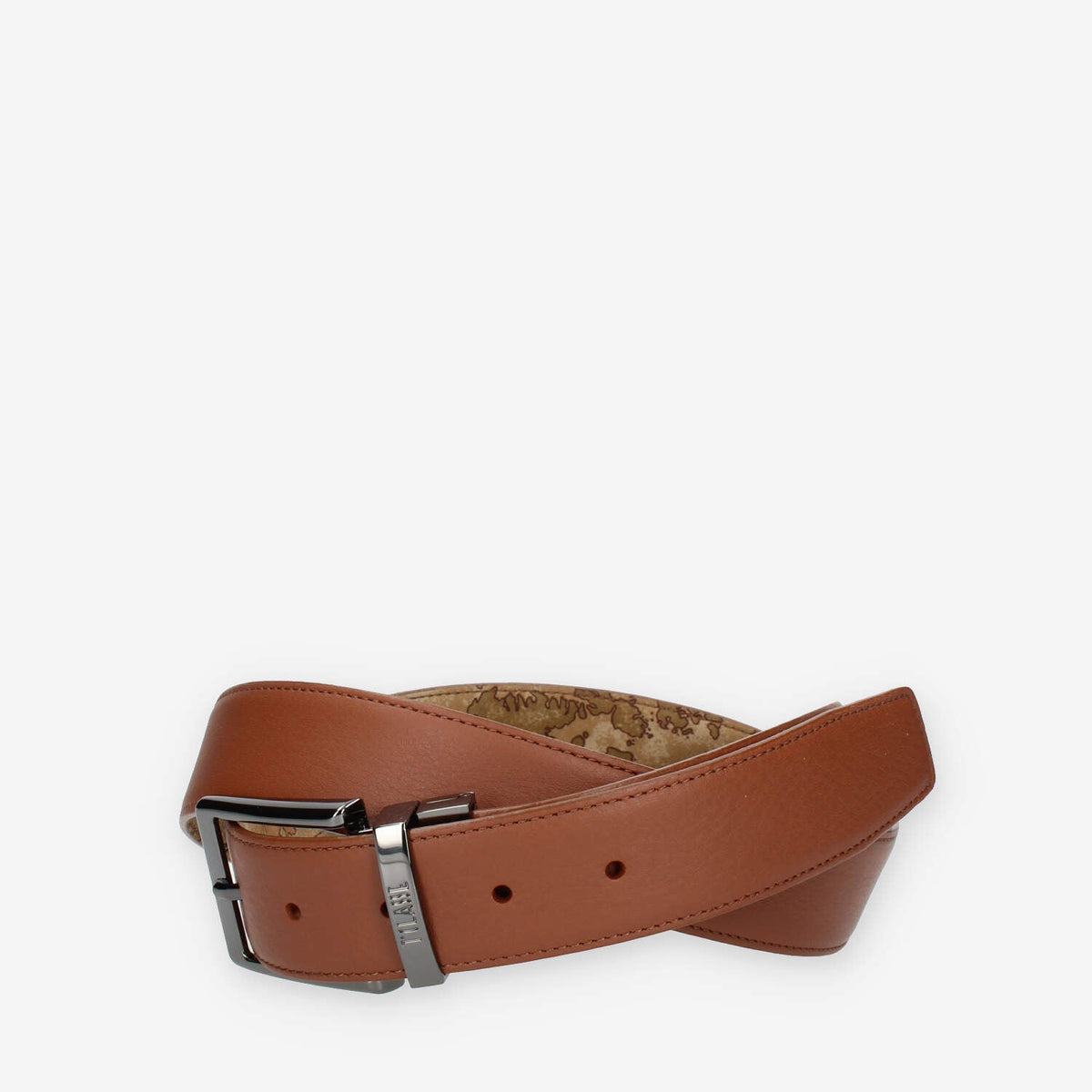 Alviero Martini Prima Classe Cintura reversibile da uomo cuoio e Geo Safari