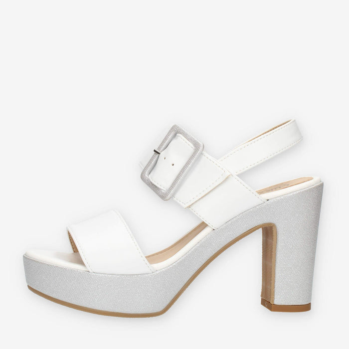 Clia Walk Sandali bianchi con tacco