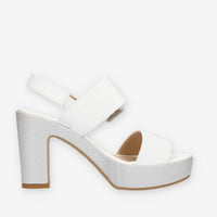 Clia Walk Sandali bianchi con tacco