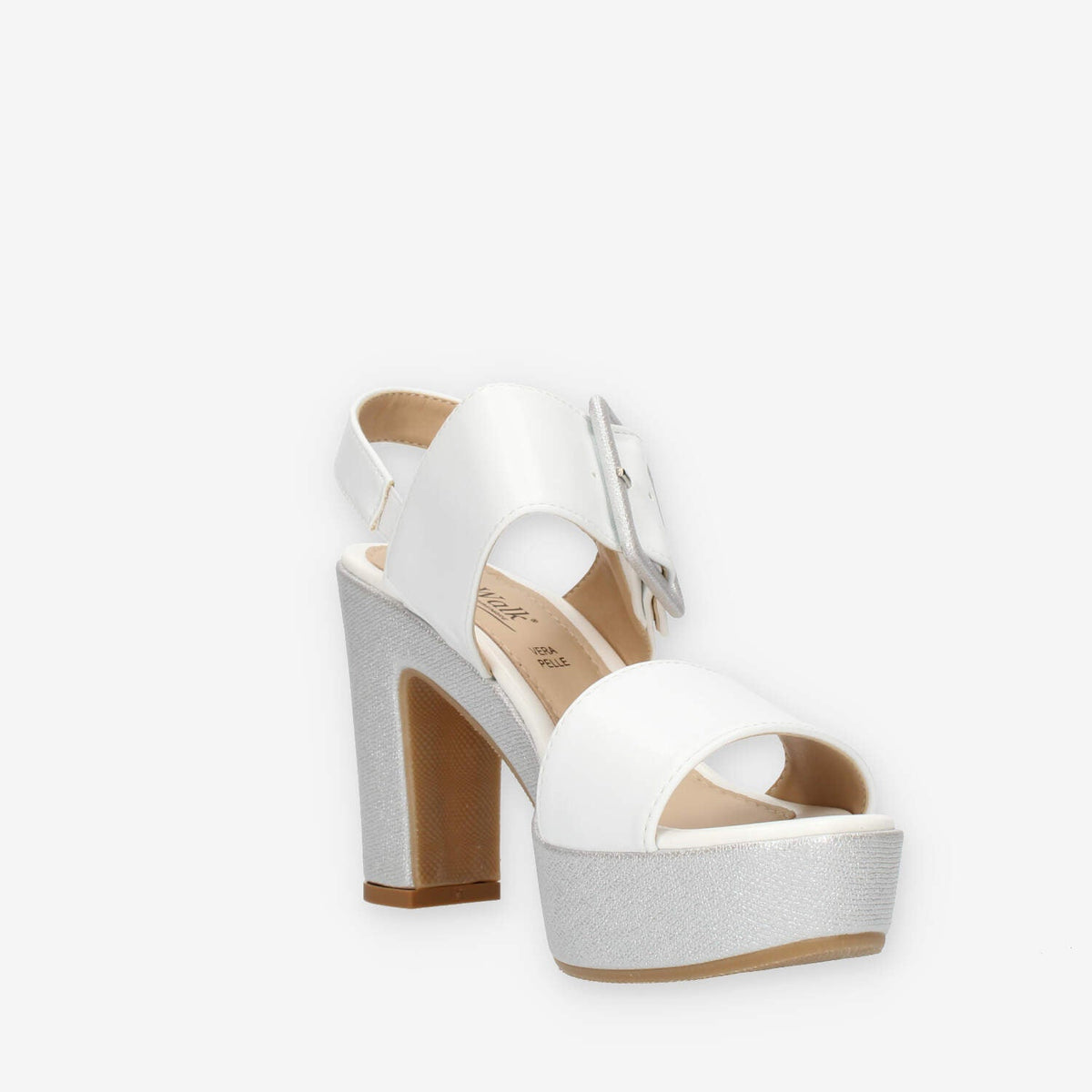 Clia Walk Sandali bianchi con tacco