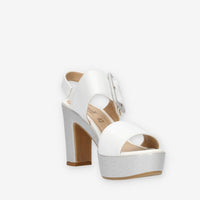 Clia Walk Sandali bianchi con tacco