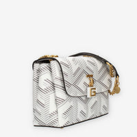 Guess Montreal Borsetta a tracolla a 3 scomparti bianca con lucchetto