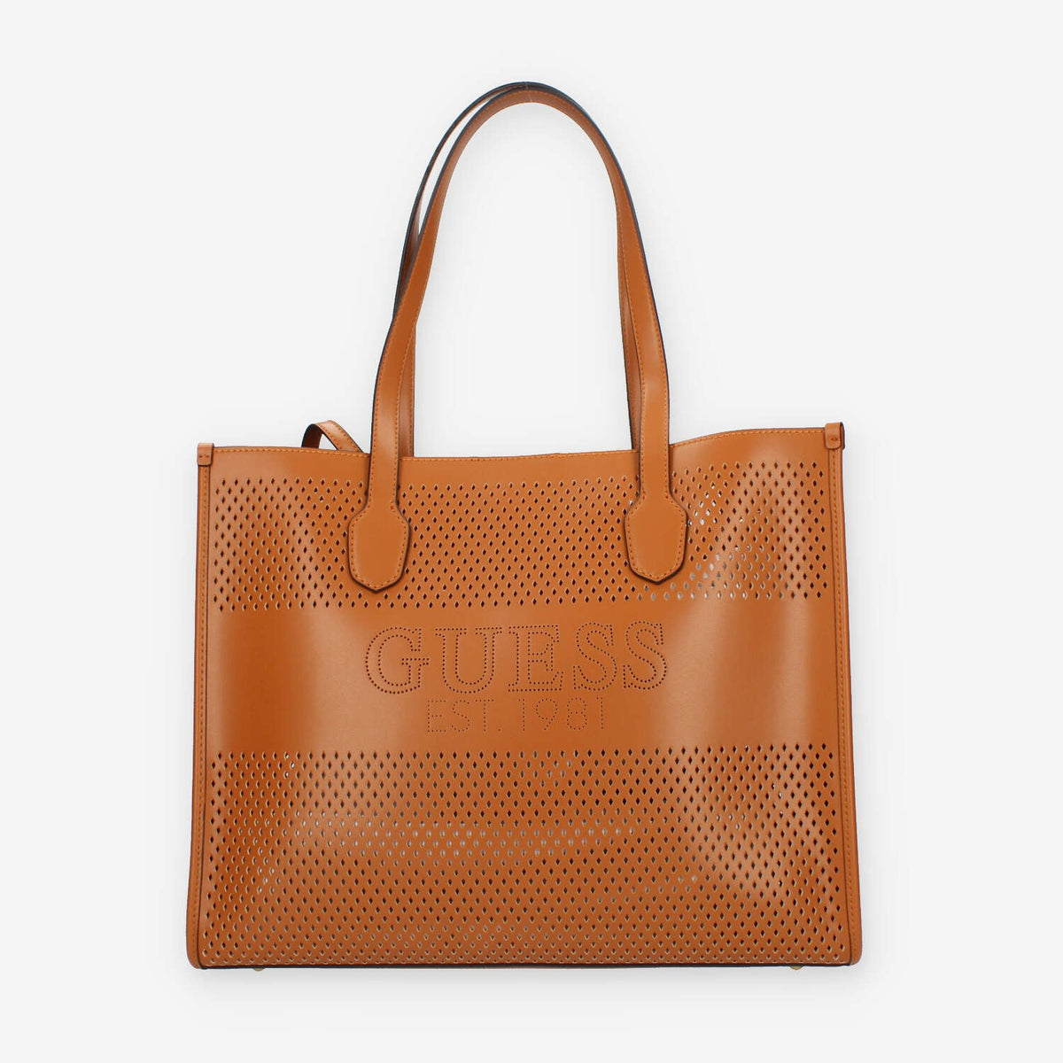 Guess Katey Borsa Shopping cuoio traforata con pochette interna