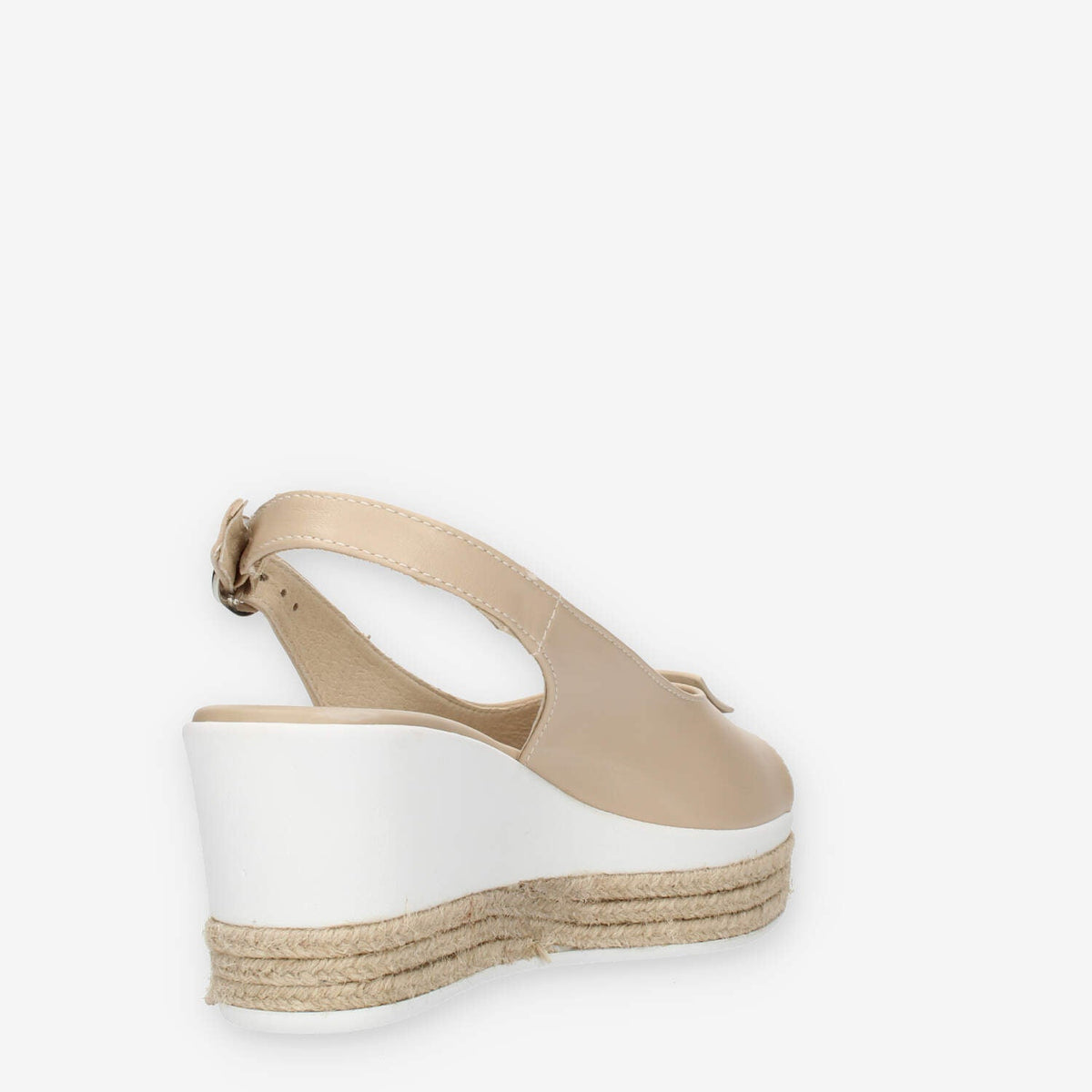 Nero Giardini Sandali spuntati beige da donna con zeppa con corda