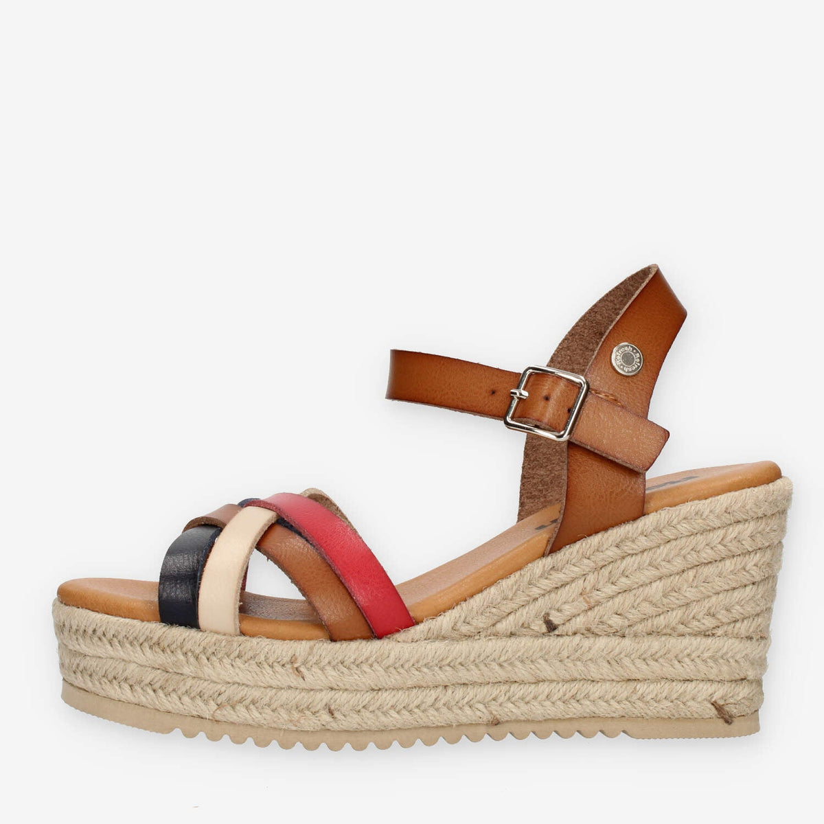 Refresh Sandali taupe da donna con zeppa in corda