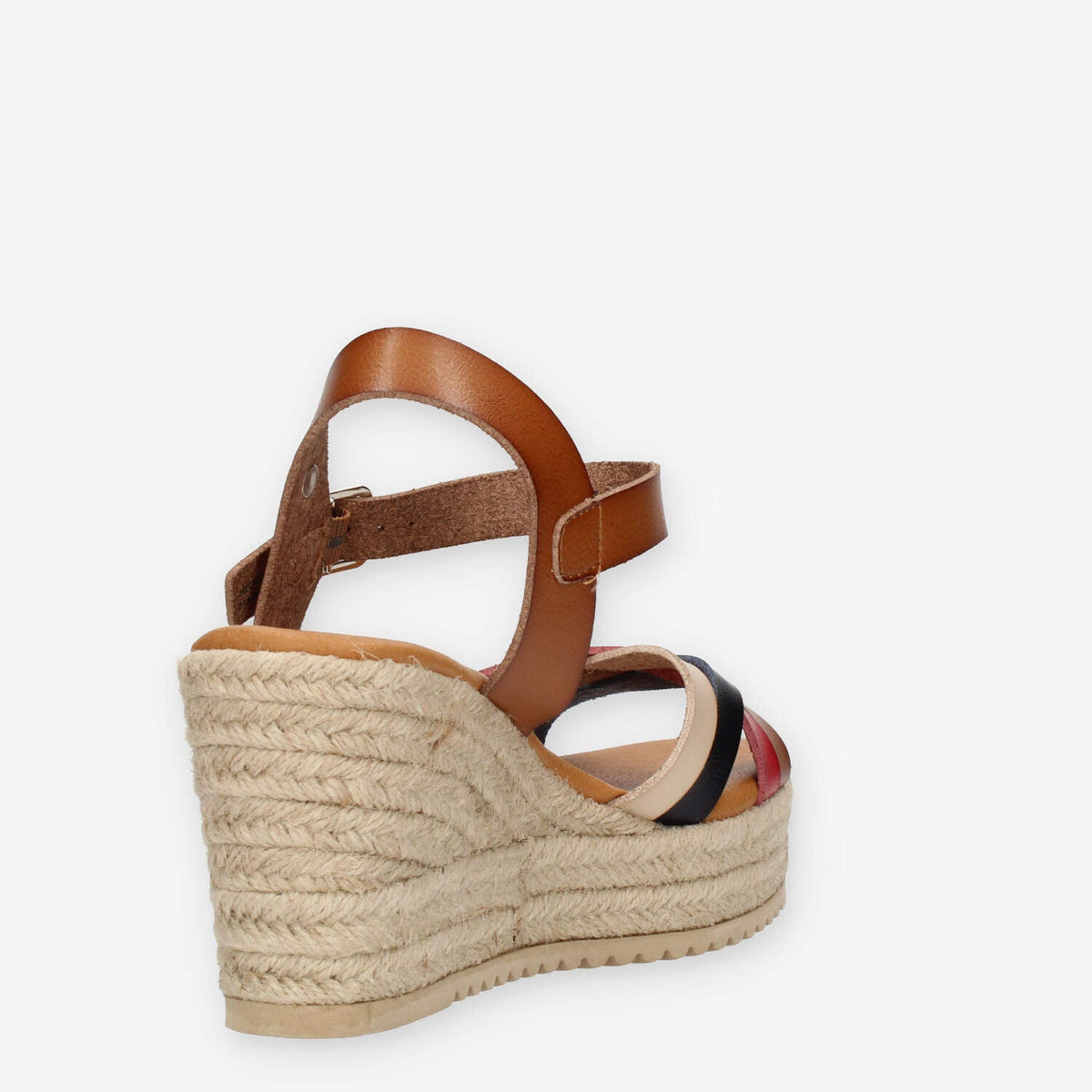 Refresh Sandali taupe da donna con zeppa in corda