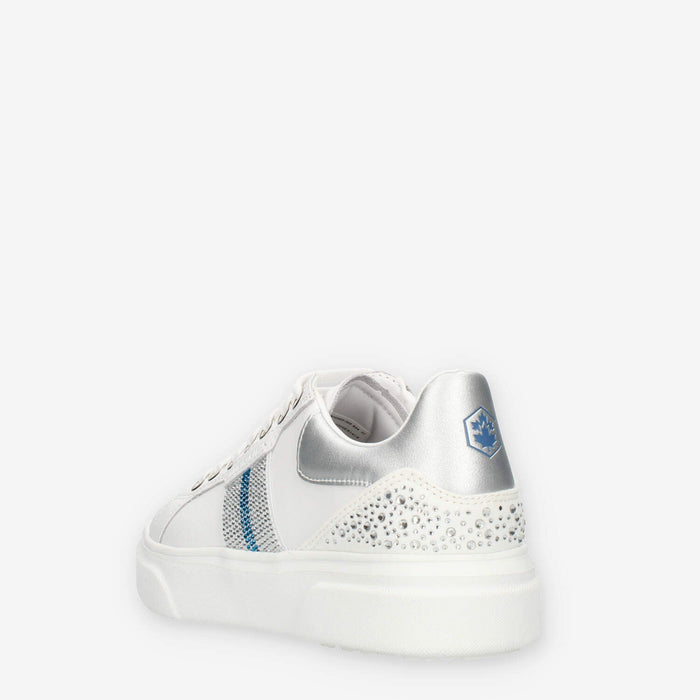 Lumberjack Gaia Sneakers da donna bianche e argento con strass