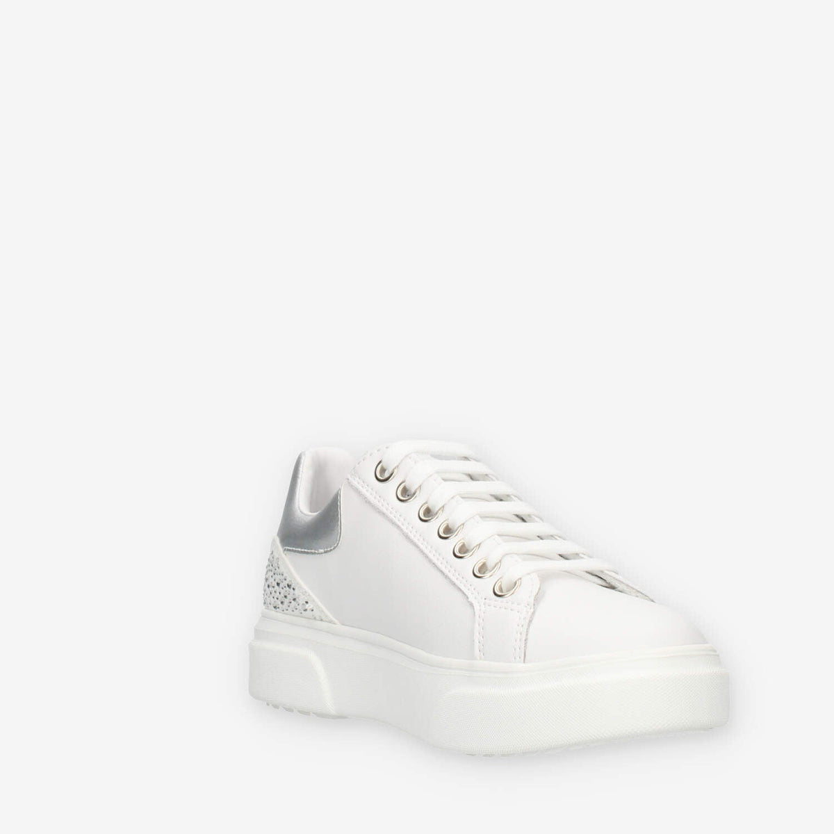 Lumberjack Gaia Sneakers da donna bianche e argento con strass