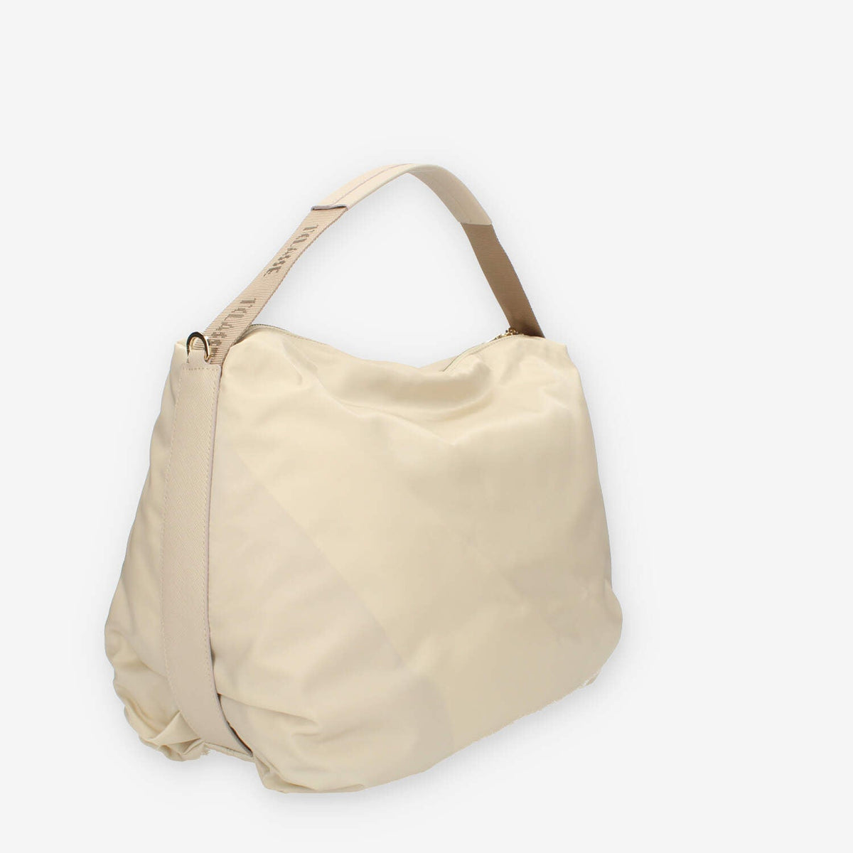 Alviero Martini Prima Classe Borsa a spalla in tessuto beige con tracolla